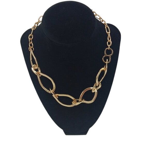A New Day Necklace Womens Gold Chain Link Contemporary Adjustable - Picture 1 of 6